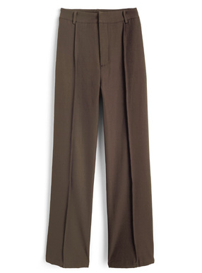 センターピンタックワイドパンツ
