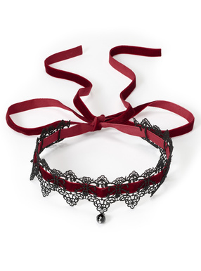 2Wayベロアリボンレースチョーカー
