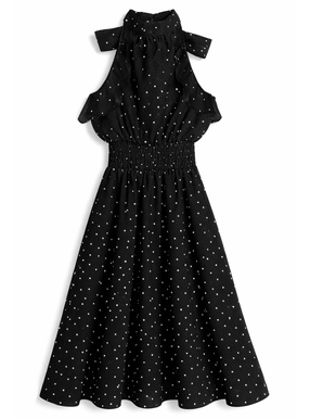 ドット柄アメスリロングワンピース