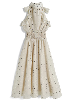 ドット柄アメスリロングワンピース