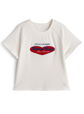 フェルトロゴ刺繍Tシャツ