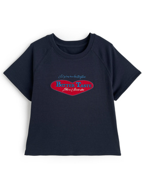 フェルトロゴ刺繍Tシャツ