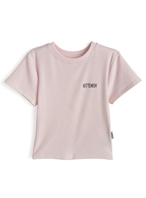 ロゴプリントショート丈Tシャツ
