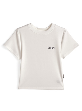 ロゴプリントショート丈Tシャツ