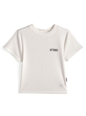 ロゴプリントショート丈Tシャツ