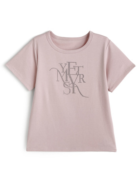 ラインストーンロゴTシャツ