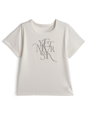 ラインストーンロゴTシャツ