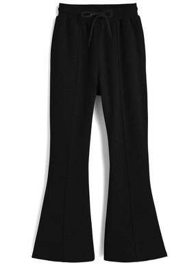 裏毛センターピンタックフレアスウェットパンツ