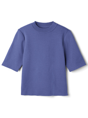 ハーフスリーブサマーニットトップス