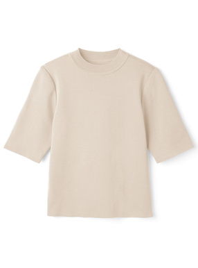 ハーフスリーブサマーニットトップス