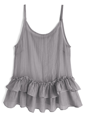 ダブルフリルシアーキャミソール