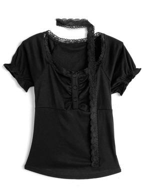 チョーカー付きレーストップス