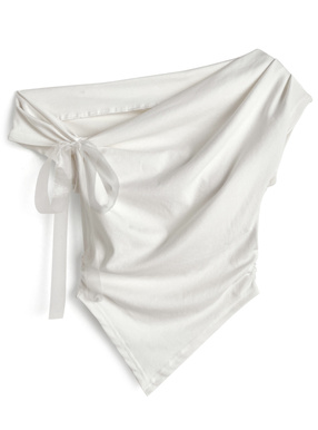 カップ付きリボンアシンメトリートップス