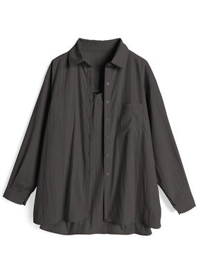 オーバーシャツ×キャミソールワンピースセットアップ