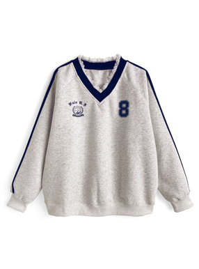 ユニフォーム風ロゴプリントトップス