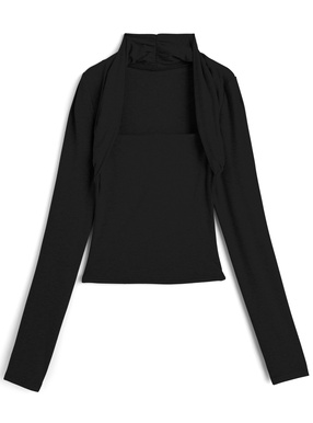 レイヤード風ギャザートップス