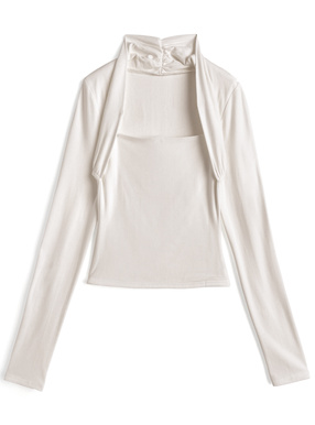 レイヤード風ギャザートップス