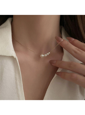 パールチェーンネックレス