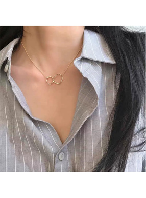 ダブルリングチェーンネックレス