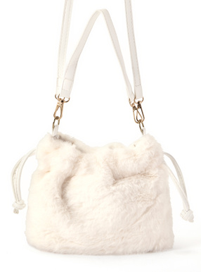 2Wayファー巾着バッグ