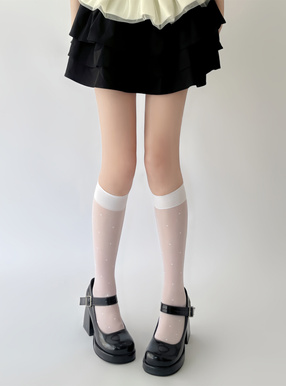 ドット柄シアーソックス