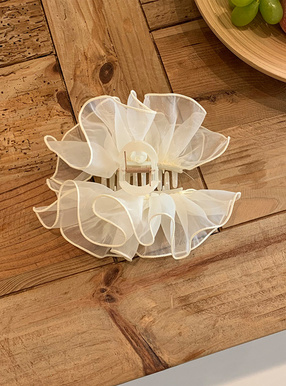 オーガンジーヘアクリップ