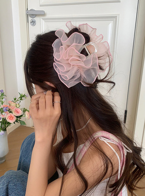 オーガンジーヘアクリップ
