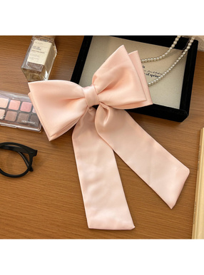 サテンリボンバレッタ