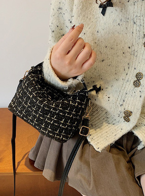 2Wayスクエアツイードバッグ