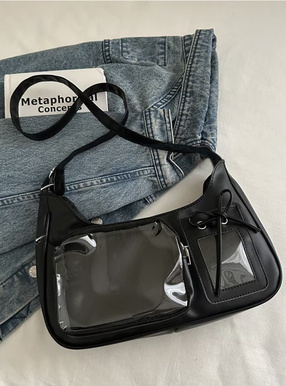 クリアポケットショルダーバッグ