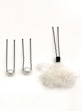 フラワー×パールヘアピン3点セット