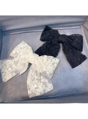 チュールレースリボンバレッタ