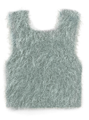 ラメシャギーニットベスト