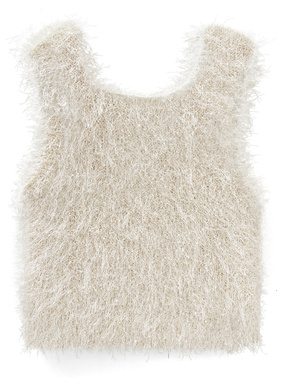 ラメシャギーニットベスト