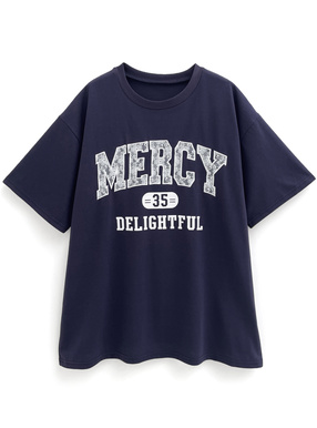 レースロゴプリントロングTシャツ