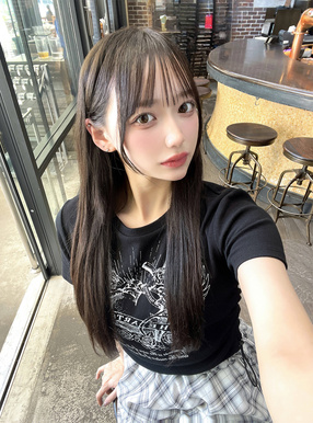 エンジェルプリントドロストテレコリブトップス