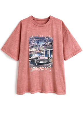 ピグメントプリントTシャツ