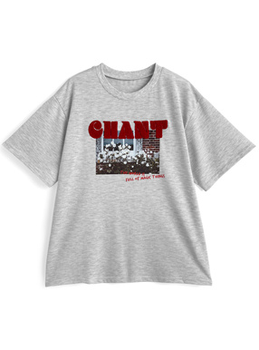 サガラ刺繍ロゴフォトプリントTシャツ