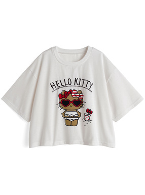 サンリオキャラクターズ ハローキティサマープリントTシャツ