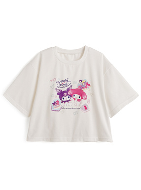 サンリオキャラクターズ マイメロディ＆クロミアニバーサリープリントTシャツ