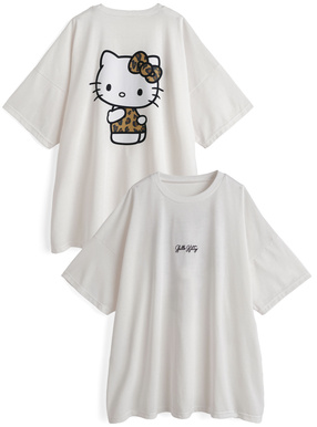 サンリオキャラクターズ レオパード柄ハローキティTシャツ