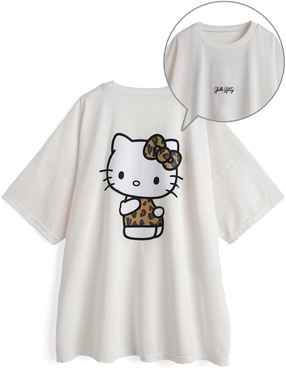 サンリオキャラクターズ レオパード柄ハローキティTシャツ