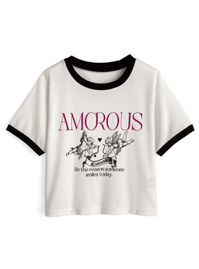 エンジェルプリントリンガTシャツ