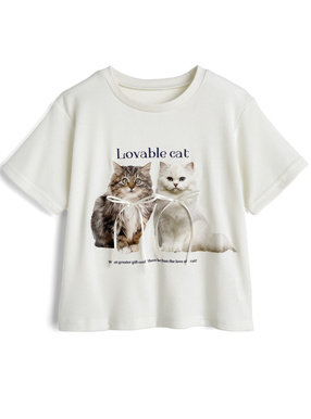 キャットリボンTシャツ