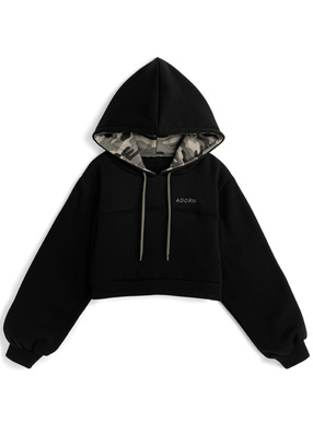 カモフラージュ柄フードスウェットパーカー