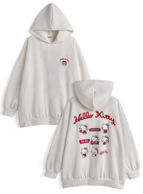 サンリオキャラクターズ　ハローキティコードロゴスウェットパーカー