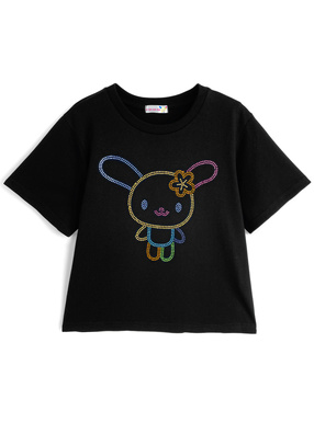 サンリオキャラクターズ　ウサハナラインストーンTシャツ