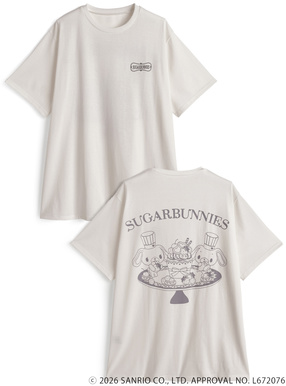 サンリオキャラクターズ　シュガーバニーズロゴプリントTシャツ