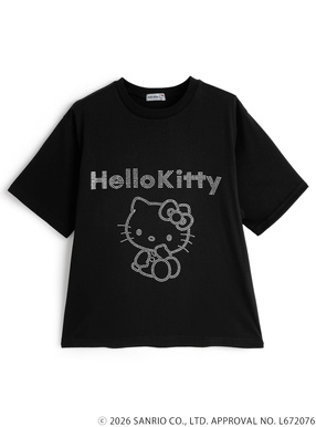 サンリオキャラクターズ　ハローキティラインストーンTシャツ