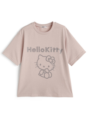 サンリオキャラクターズ　ハローキティラインストーンTシャツ